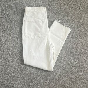 Madewell The Mom Jean White Denim